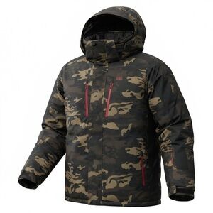 Camouflage Hooded XL Men's Jacket